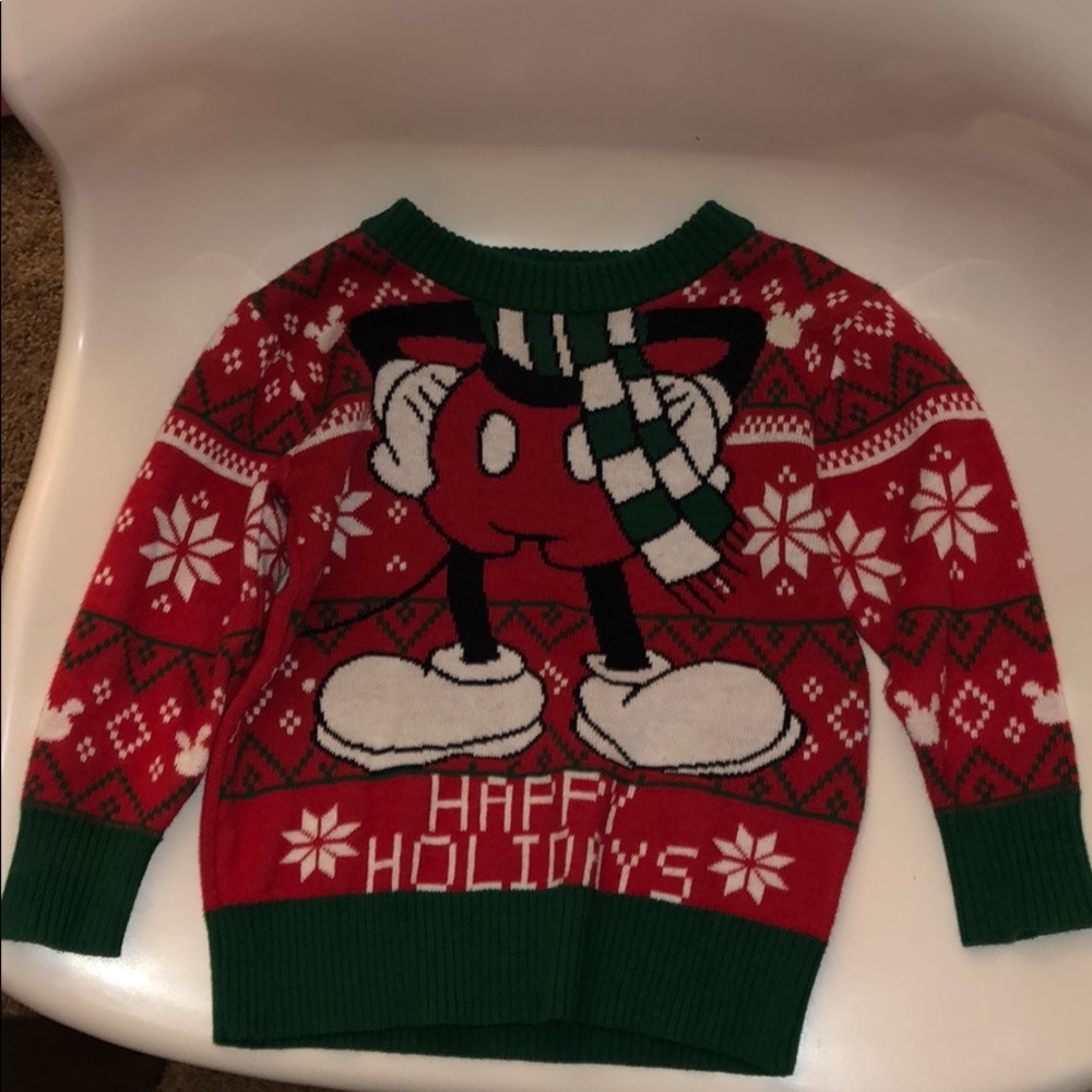 Disney Mickey Christmas Sweater - 12m - 12 Months